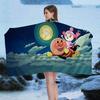 Classic Children Anime A-Anpanman Microfiber Blanket Quick Drying Beach Towels Oversized Printing Super Absorbent Pool Towel