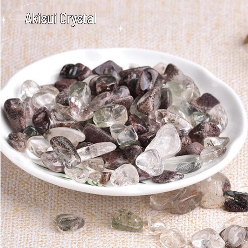 Natural Red Green Phantom Crushed Crystal Stones for DIY Projects