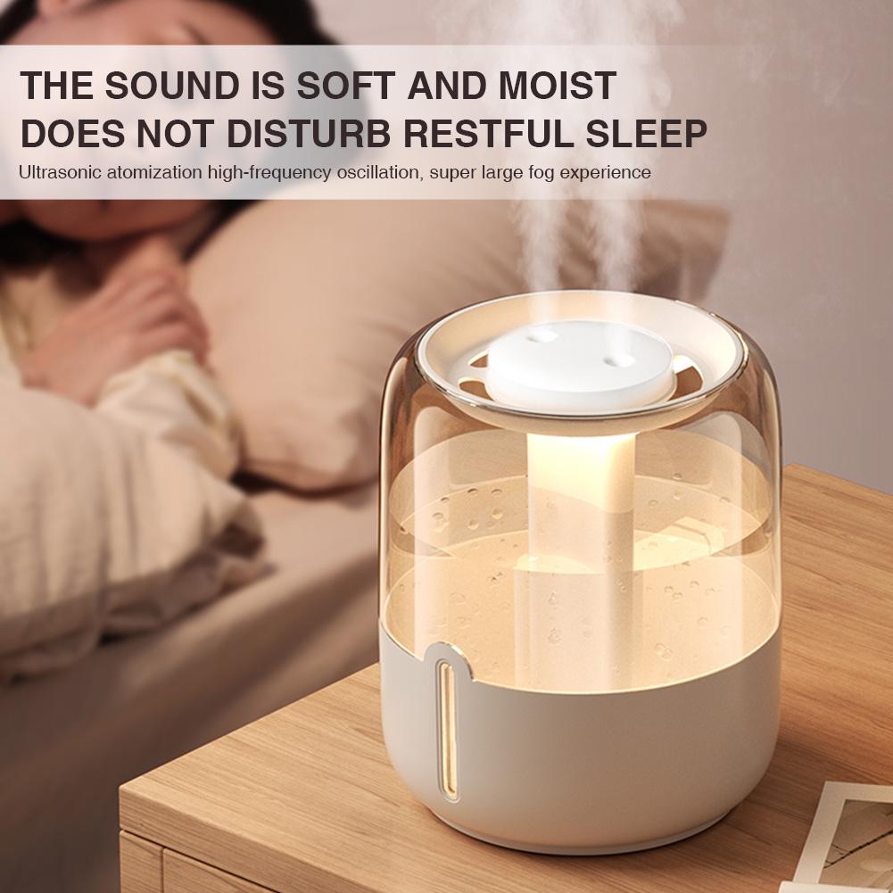 Cool Mist Humidifier with Night Light Dual Nozzle Humidifier 3.8L Tank Desk Humidifier for Bedroom Travel Office Plant