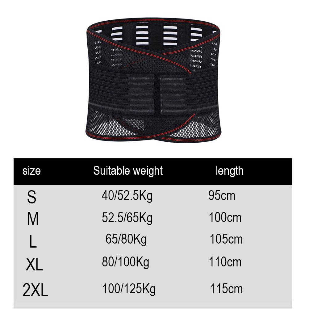 Verstellbarer Taillentrainer-Gürtel für Männer und Frauen, untere Rückenstütze, Wirbelsäulenstütze, Taillengürtel, orthopädisches, atmungsaktives Lendenkorsett
