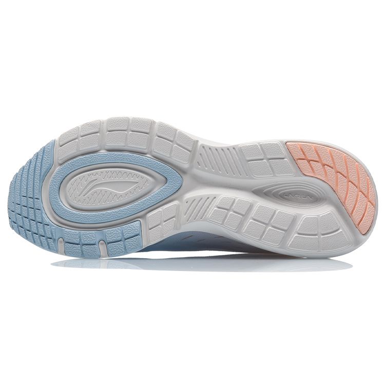 Li-Ning Comfortable Fabric Shock Absorbing Non-Slip Wear-Resistant Lightweight Low-Top Running Shoes Women sneaker Blue Pink ARHR140-2