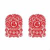 Chinese Year Window Paper Cut, Fu Character Static Cling, Flocked Glass Sticker for Home Decor