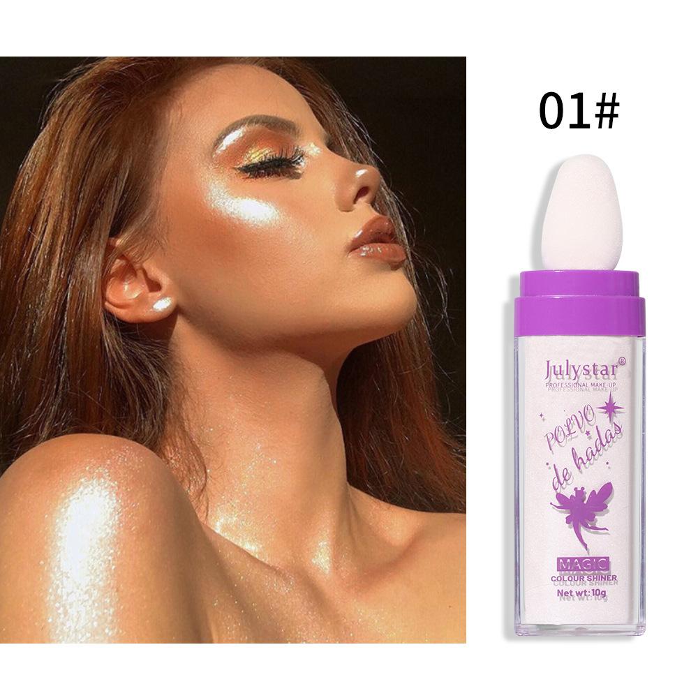 Polvere illuminante Illumina tutto il corpo Polvere riparatrice in polvere ad alta luminosità Trucco riparatore tridimensionale naturale