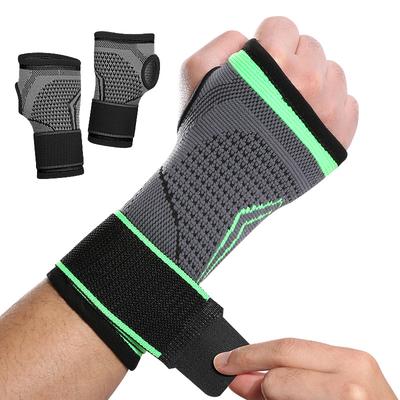 Gym Sports Wristband Wrist Protector Palm Guard Wrist Support Adjustable Wrist Brace Strap Compression Gloves For Carpal Tunnel
