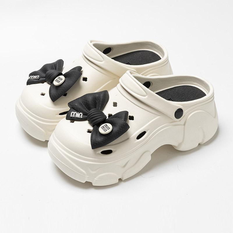 Hole shoes women's summer cartoon cute thick-soled beach outdoor non-slip baotou beach cool slippers