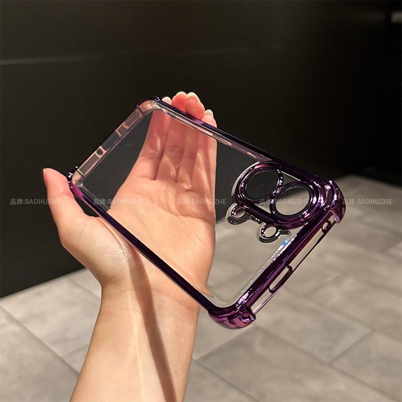 For Xiaomi POCO X8 Pro Max X8Pro Case Electroplated TPU Transparent Soft Silicone Cover Four Corner Protective Airbag Shell