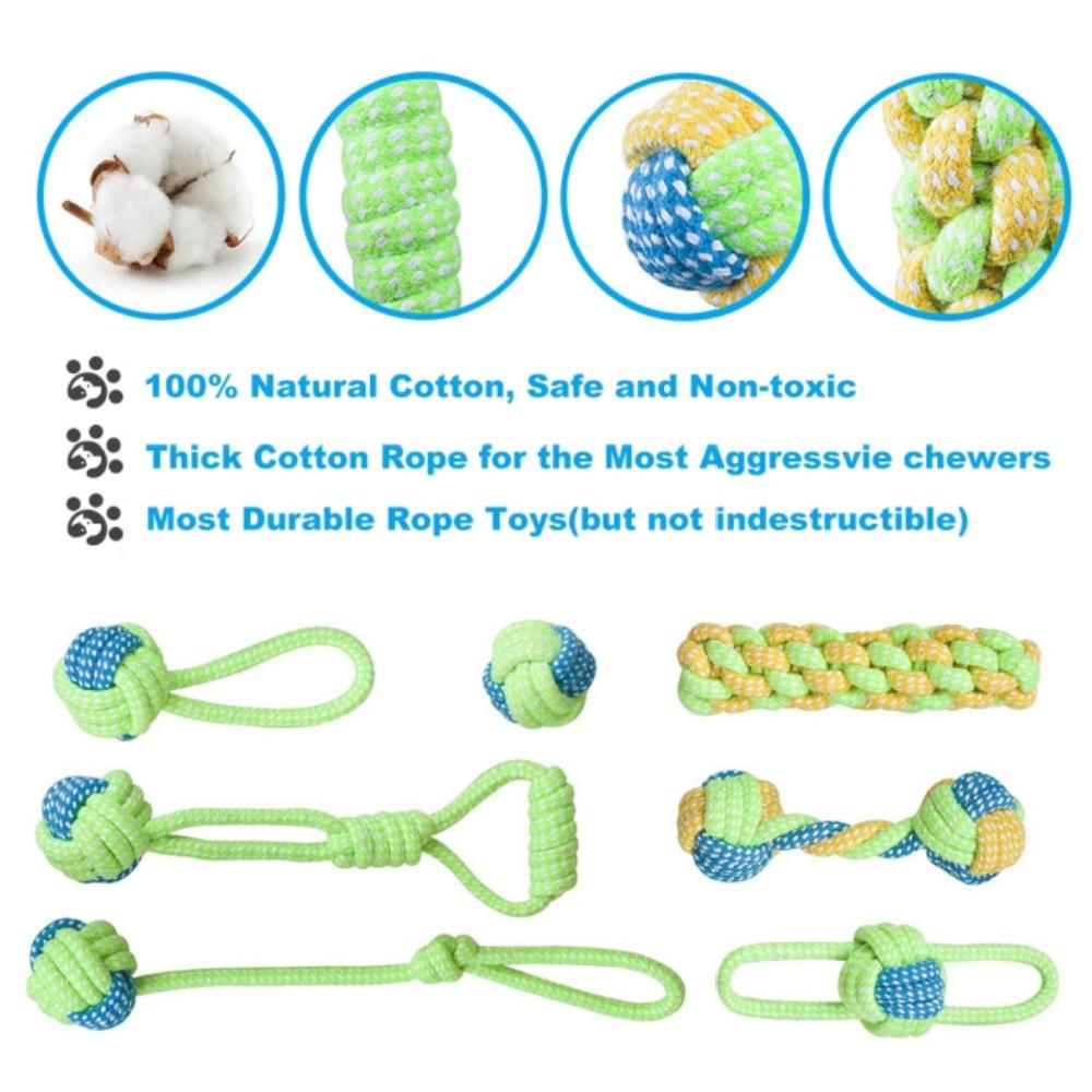 Pet Dog Toys For Large Small Dogs Toy Interactive Cotton Rope Mini Dog Toys Ball For Dogs Accessories Toothbrush Chew Puppy Toy