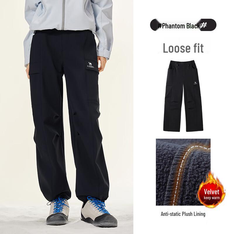 Camel Wang Junkai Co-branded Fleece-Lined Work Pants S