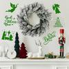 Flocked PE Christmas Garland Vine Stair Railing Door Wreath Decor US Style Holiday Home Decoration