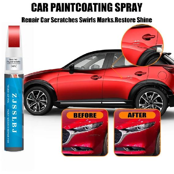 

Car Touch Up Paint(Soul Red Crystal Metallic(46V)) for Mazda, Car Paint Scratch Repair Kit, Quick & Easy Solution to Repair