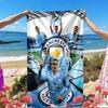 Football team City FC Print Beach Towel, Versatile Lightweight Absorbent Beach Towel for Pool Surf Yoga Bathroom, Perfect Birthday Holiday Gift