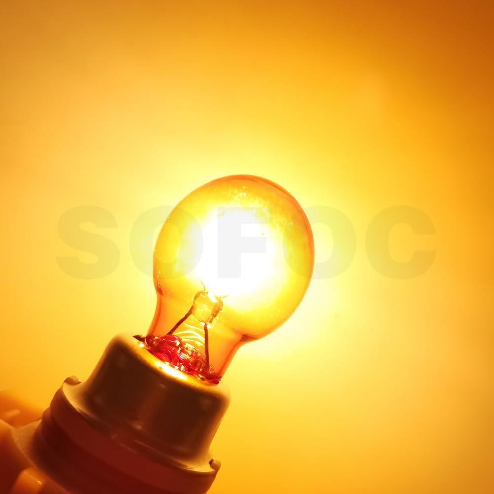 SOFOC PSY24W Car Halogen DRL Turn Signal Lamp Fog Lamp 24W Amber Yellow 3000K Ultra Bright 2pcs