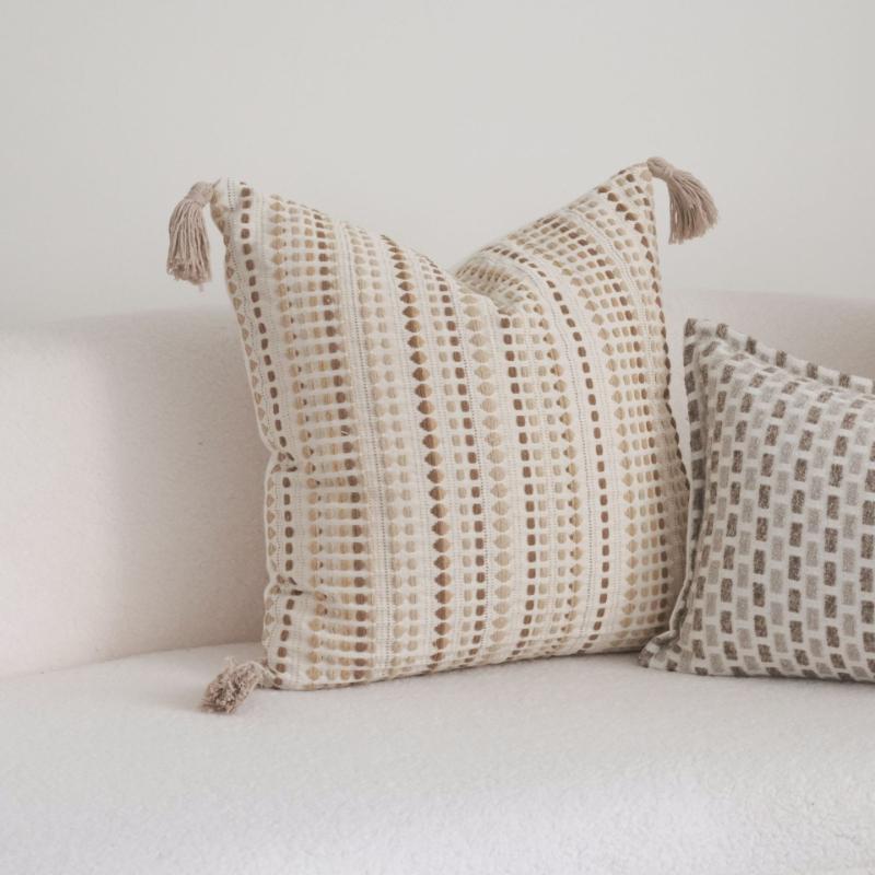 30X50/45X45CM Tassel Striped Throw Pillow Cover Simple Homestay Waist Cushion Cover Decor Home Decorative Pillowcase 2026
