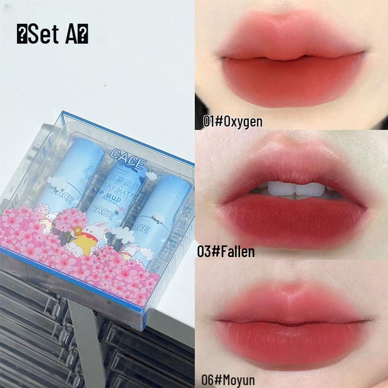 

CACE Матовая помада-мусс Blue Sky: Нелипкая, Стойкая, Насыщенная пигментом, Отбеливающая помада для макияжа в стиле нюд.