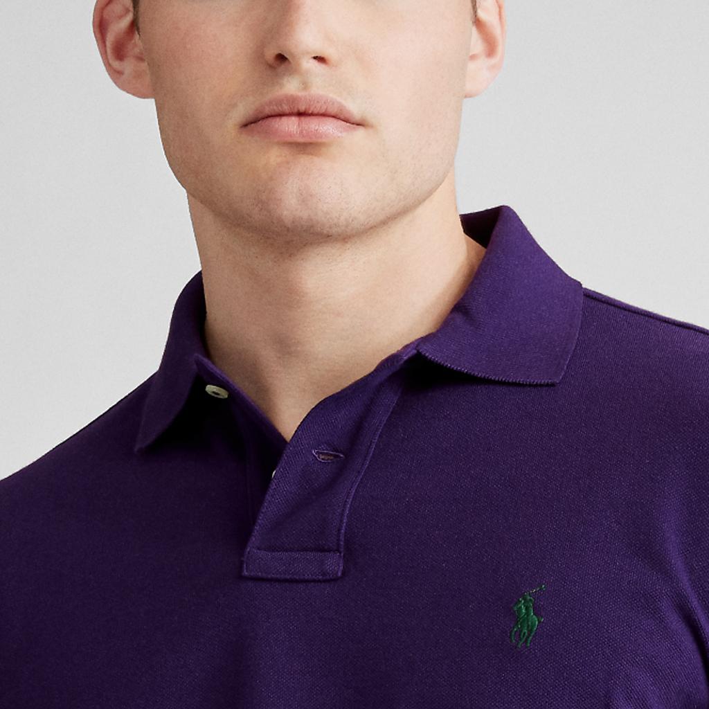 Polo Ralph Lauren Custom Slim Fit Solid Color Polo Shirt With Small Pony Embroidery Men Polo Shirts Deep-Purple MNPOKNI1N820739-500