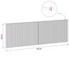 Wall Mounted Headboard ARNHEM Black Engineered Wood