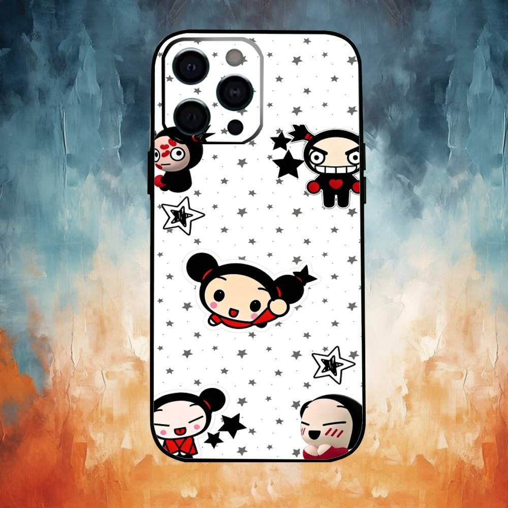 Cute Cartoon-Pucca Phone Case Silicone Soft For IPhone 17,16,15,14,13,12,11,XS,Plus Pro Max