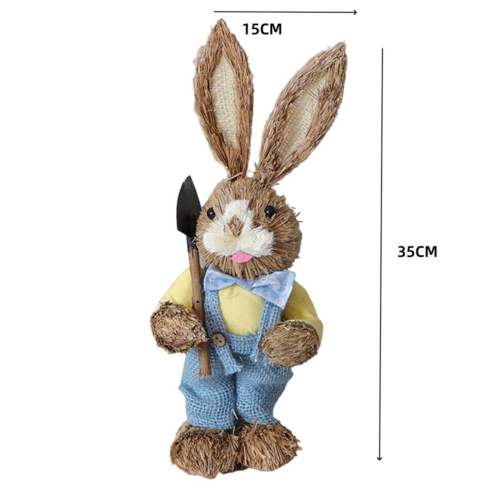 Cute Straw Rabbit Decor Home Decoration Halloween Decor for Winter Party Decor Wedding Decoration 2025 Easter Bunny