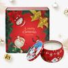 4pcs/set  Christmas Scented Candles Soy Wax Candles Aromatherapie Geurkaars Gift Set, Luxe Santa Claus, Snowman Decoratie