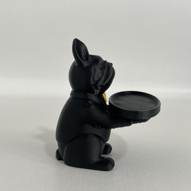 Lovely Dog Statue Key Candy Bowl Dog Statues Figurines Entryway Table Ornament for Office Home Decors New Year Gift