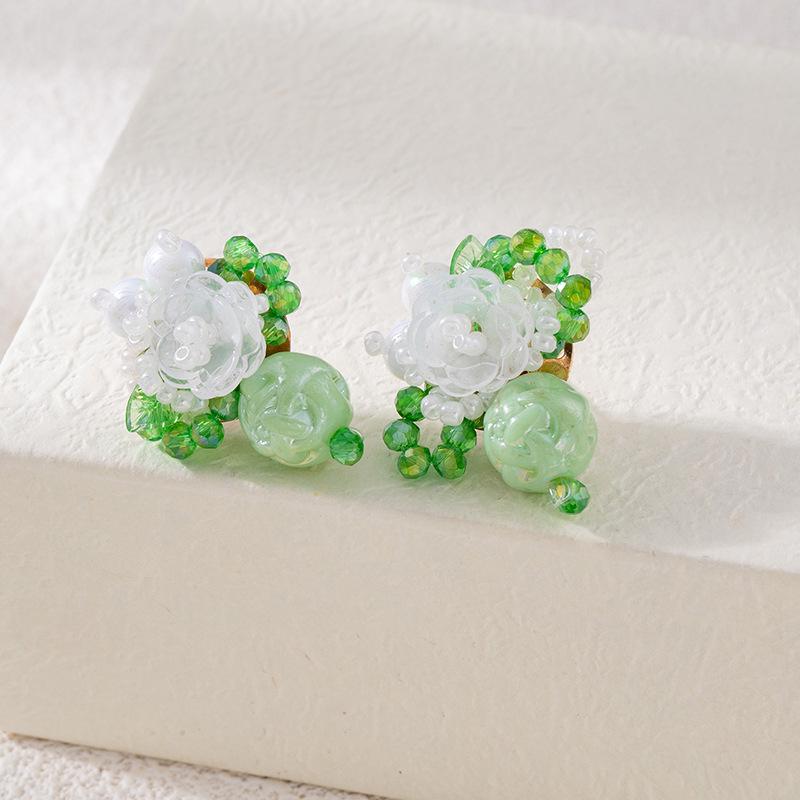 Exquisite Fairy Beaded Flower Earrings - Cute, Lively & Versatile Accessories
