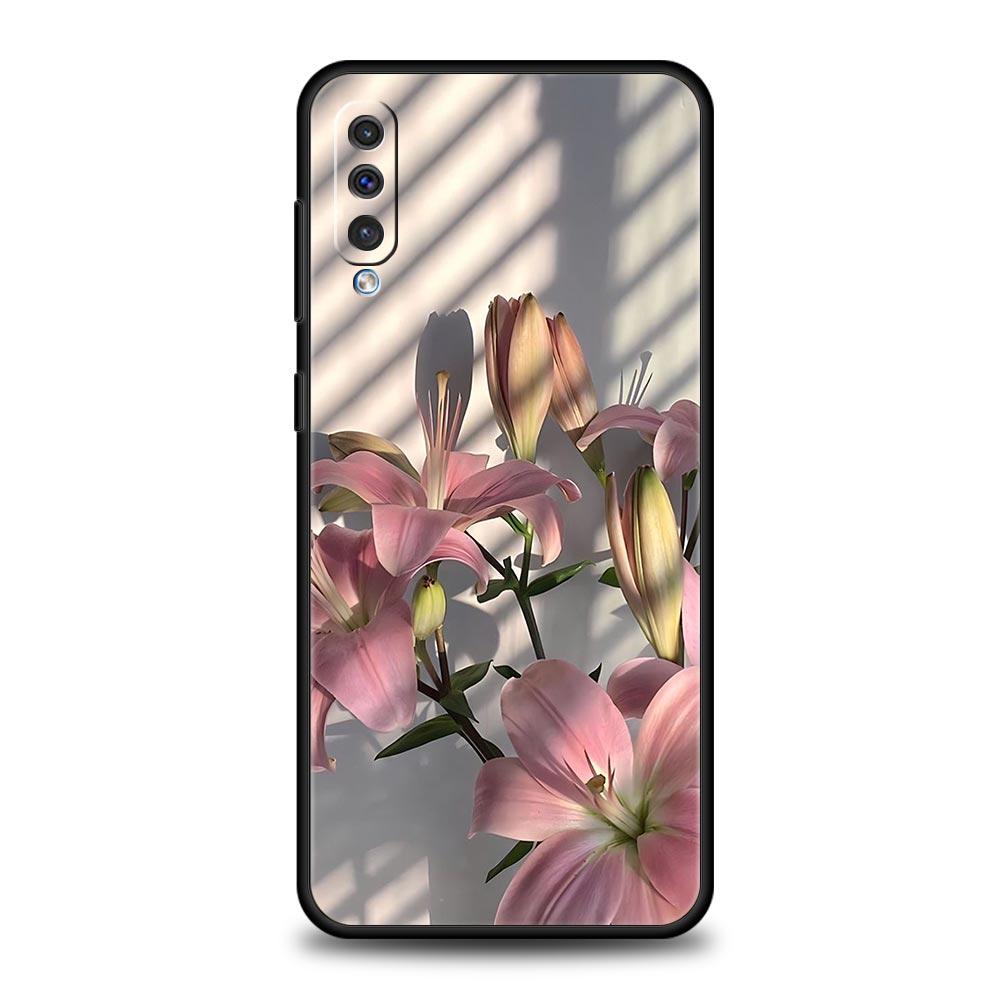 Realistisches Lilienblumen-Druckgehäuse für Samsung A56 A36 A26 A54 A52 A24 A14 A50 A72 A70 A06 A12 A22 A34 A42 A32 A04s A16 5G Hülle