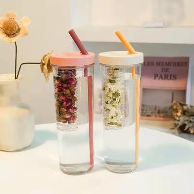 Tazza estiva per studenti con tè con cannuccia Tazza pratica con cannuccia Tazza