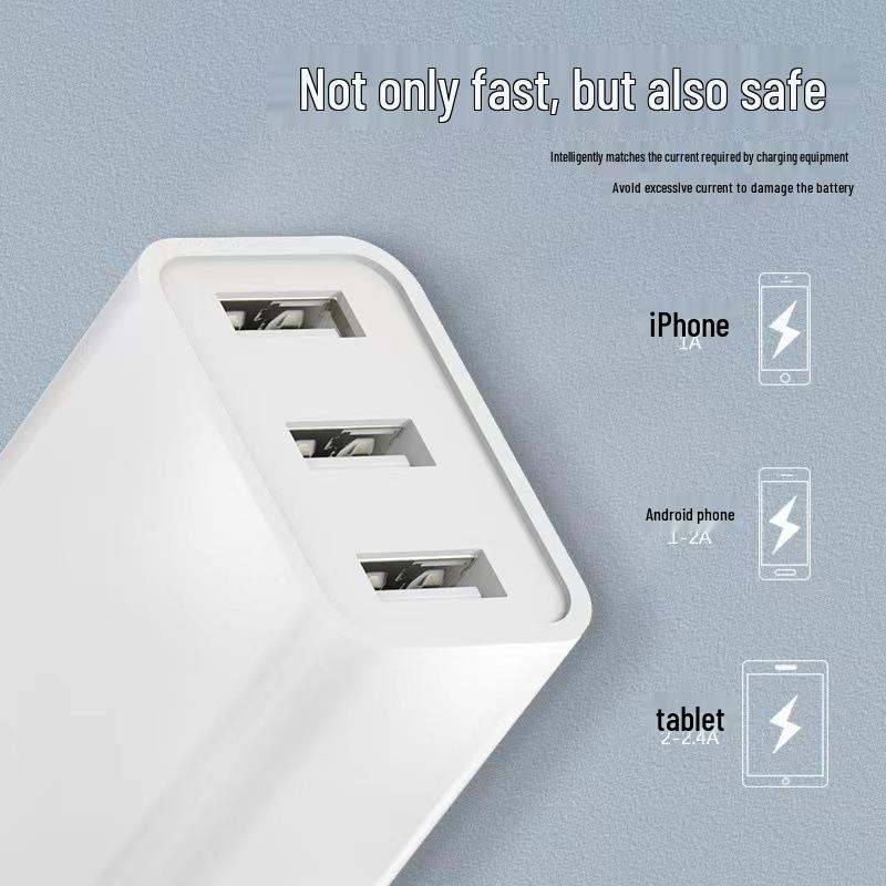 4-Port USB Fast Charger for Apple/Android Devices - 4A Universal Power Adapter