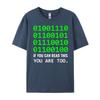 Nerd Computer Binary Code For Developer Geeks Admins Vintage T Shirts Luxury Clothes Unisex
