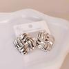 European American Trendy Cross-Border Punk Cold Wind Stainless Steel Earrings Geometric Irregular Drop Fashion Jewelry