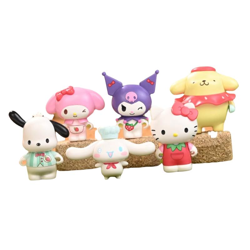 Melody Kuromi Pochacco Cinnamoroll Pom Pom Purin Cartoon Anime Figure Model Building Block Toys Children Gift