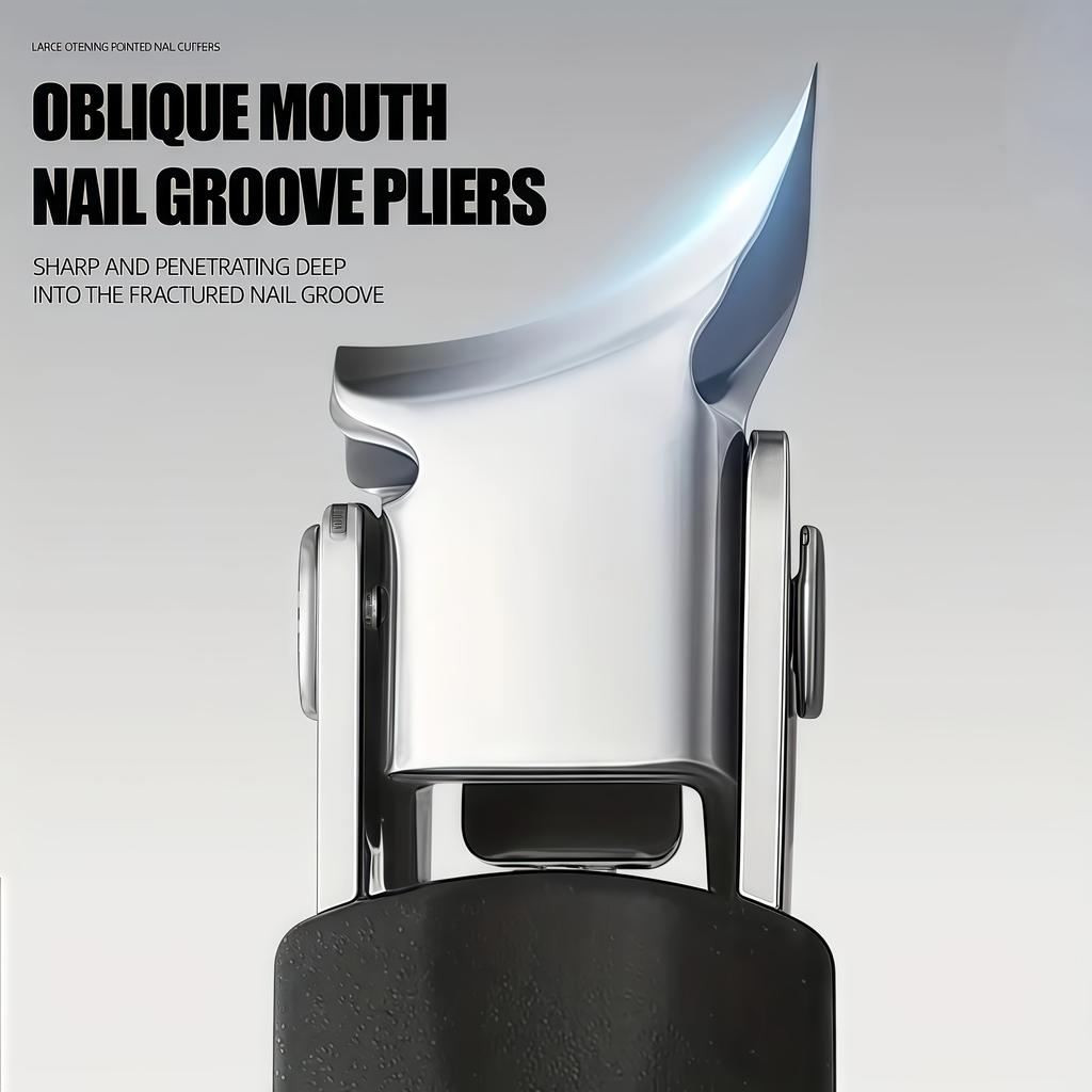 Wide Jaw Nail Clippers Thick & Hard Nails Trimming Scissors Angled Toe Nail Clipper, Perfect Manicure Tool for Family