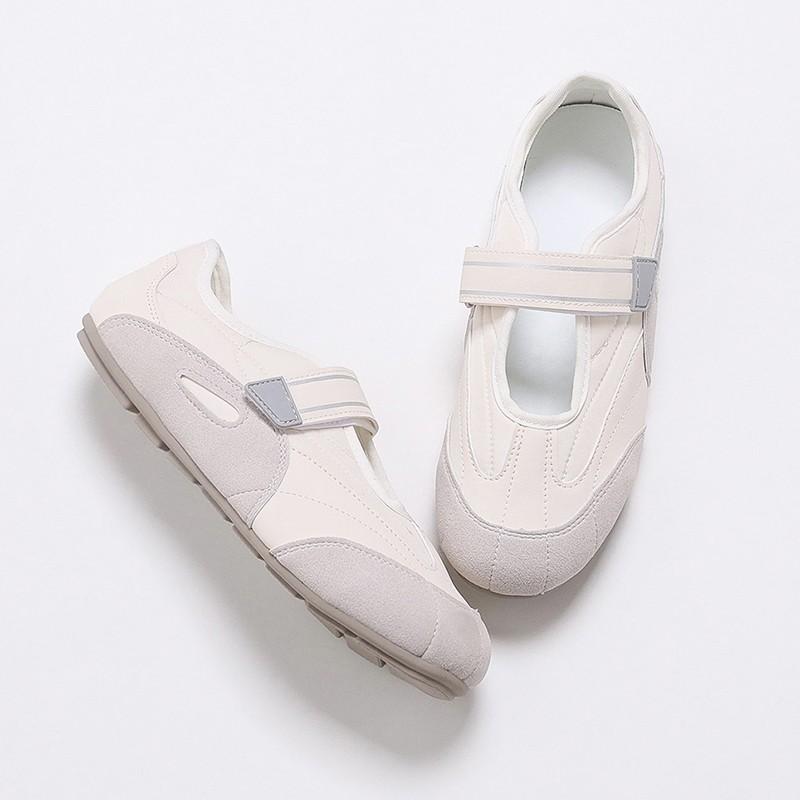 Fashion Flat Shoes Summer New Round Head Splicing Shallow Mouth Word with Soft Sole Anti-slip Wear-resistant Low-top Shoes