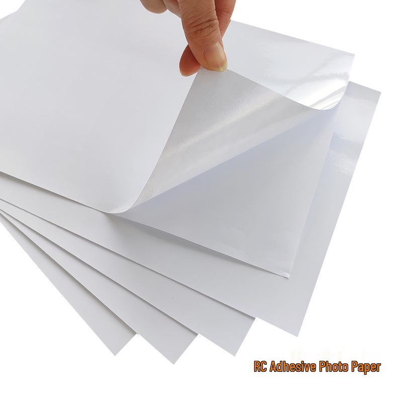 Glossy RC Self-Adhesive Photo Paper: 5", 6", A4, 260g, Fine Velvet, Waterproof, Ideal for Large Headshots and Stickers.