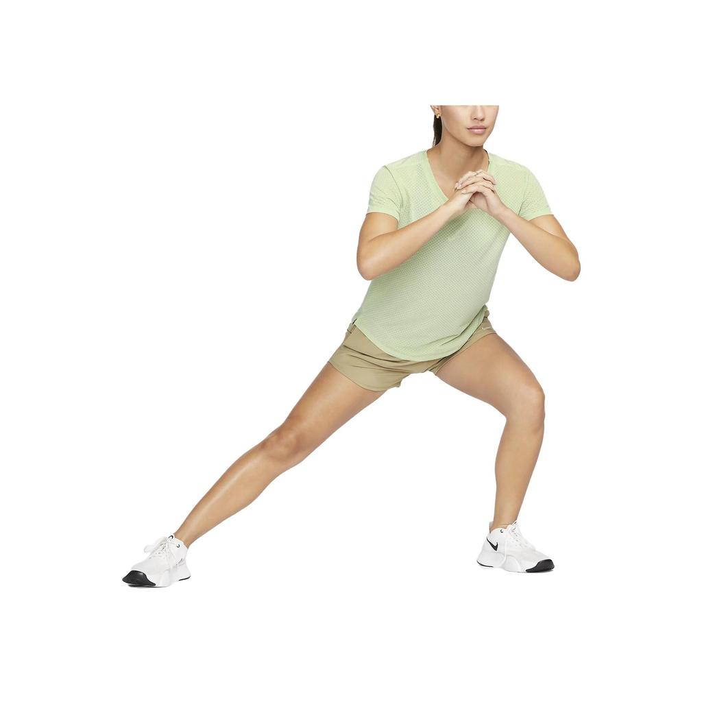 Nike Loose Solid Color Round Neck Short Sleeve T-Shirt Women Tops Green DX0132-343