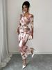 2025 Elegant Tie-Dye Mesh Dress with Stylish Design