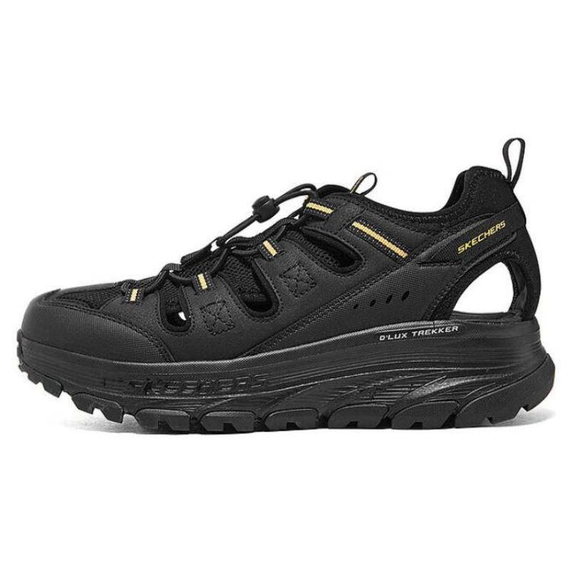 Skechers D Lux Trekker Sandal Men Traction Support Breathable Rebound Outdoor Water Shoes Black Yellow 237581-BKYL 41