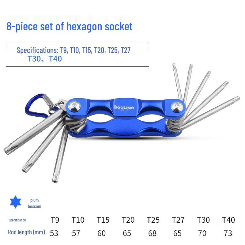 Folding Universal Hex & Torx Key Tool Set - Metric & Imperial