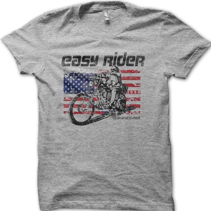 ВИНТАЖНАЯ Футболка для байкера Easy Rider Мотоцикл Классический Мотоцикл 6042 2XL