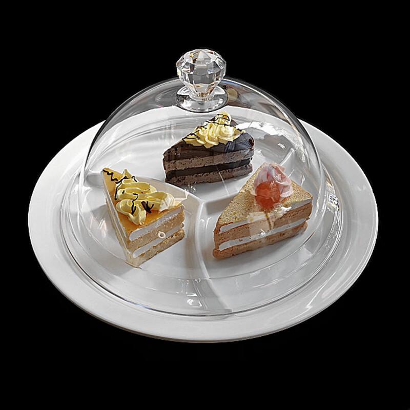 Transparent Acrylic Divided Fruit Platter with Lid