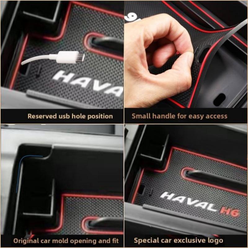 For Haval H6 3rd Gen 2026~2026 Car Center Console Armrest Storage Box Sundries Tidying Layered Tray Organizer Pocket Accessories