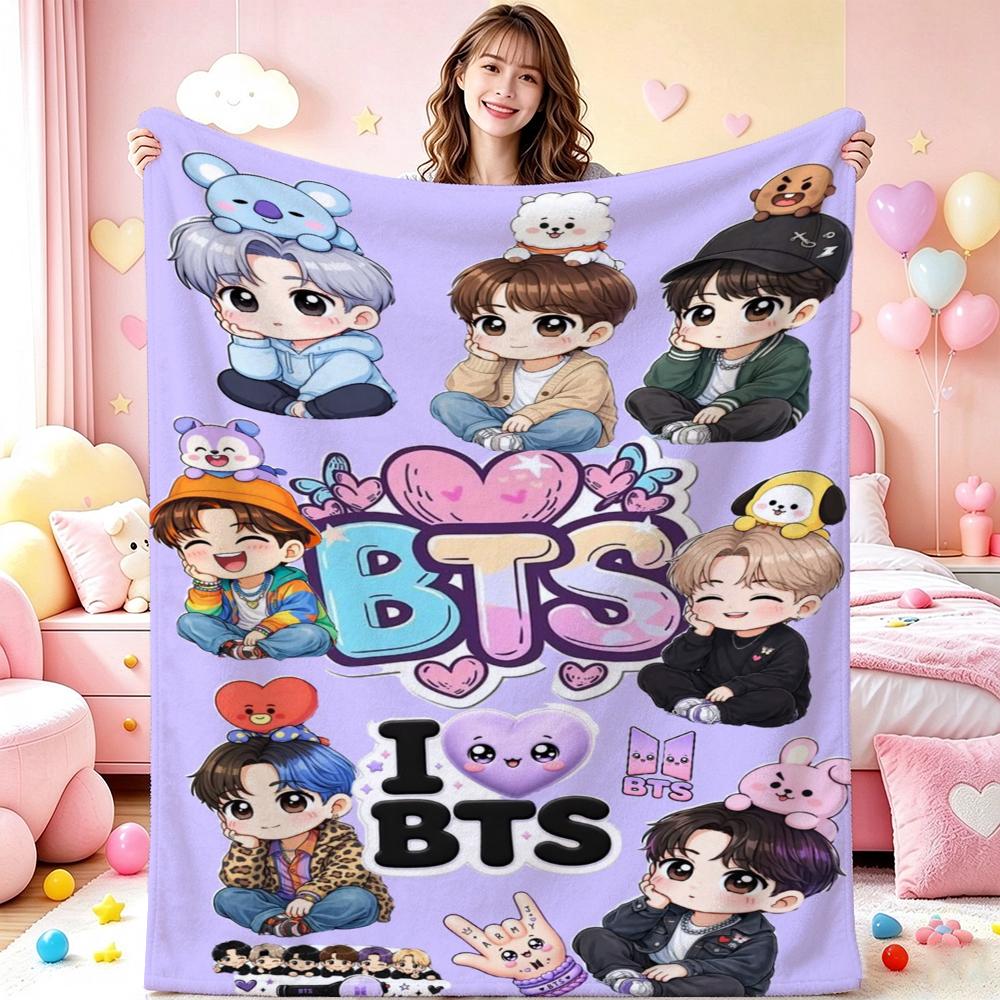 Male Idol Group Portrait Blanket Blanket Suitable For All Seasons Bedroom Sheet Outdoor Plush Blanket