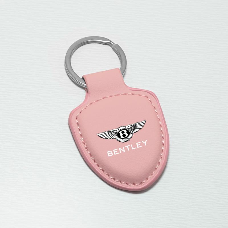 Högkvalitativ Läder Bilemblem Nyckelring Nyckelring Nyckelring Ring Hänge För Bentley Flying Spur Continental GT Bentayga Mulsanne