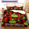 3pcs Crunch Christmas2 Cover Set - Personalized Name, HD Printed Bedding with 1 Cover and 2 Pillowcases - Perfect for Home Decor, Easy Care