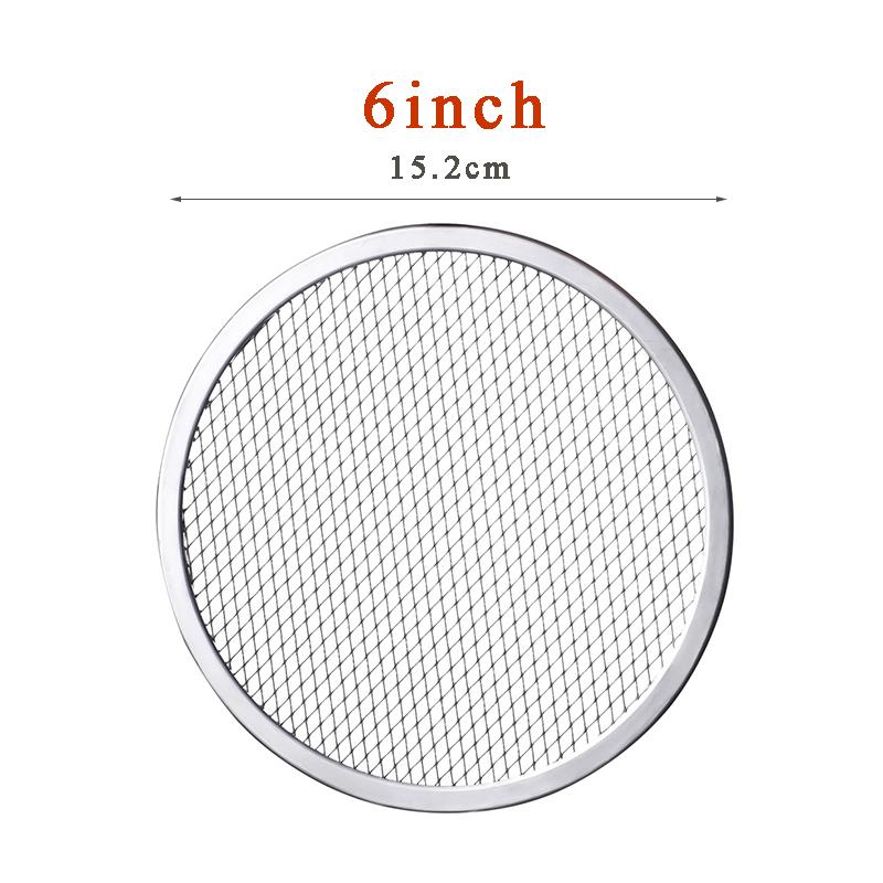 Aluminum Pizza Pan 6/8/10/12/14inch Pizza Baking Screen Mesh Pizza Tray with Hole for Oven Bakeware Outdoor Barbecue Mat