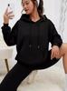 2024 Autumn/Winter Women's Plus Velvet Loose Hooded Sweatshirt