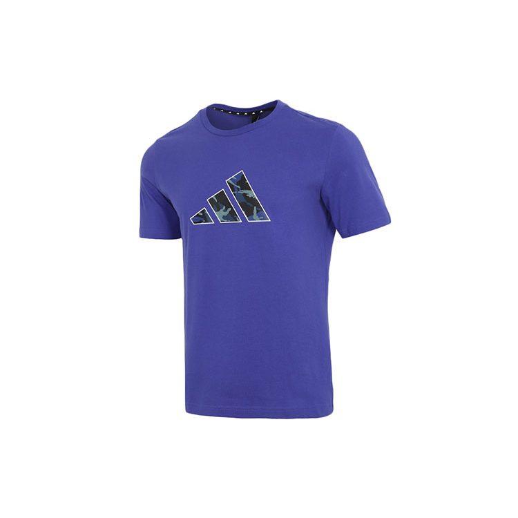 adidas T Shirts Men's Purple Crew Neck Moderate Straight Fit GP0850