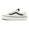 Vans Old Skool Reissue 136 Bequeme Low-Top Skateschuhe Unisex Sneaker Weiß Schwarz VN000MT6KIG