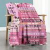 Mom Personalized Text Blanket Throw Personalized Blanket Ultra-Soft Versatile for Nap Home Decor Seaside Sofa All-Season Use