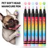 Yousheng 12 Colors Pet Nail Art Pen Set Quick Dry Brush Fun Creative Pet Paw Nail Polish Pens DIY Pet Manicure Supplies for Puppy Cat Small